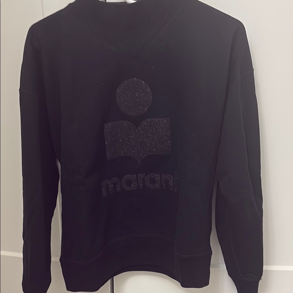 Isabel Marant Etoile Black Sweatshirt with glitter